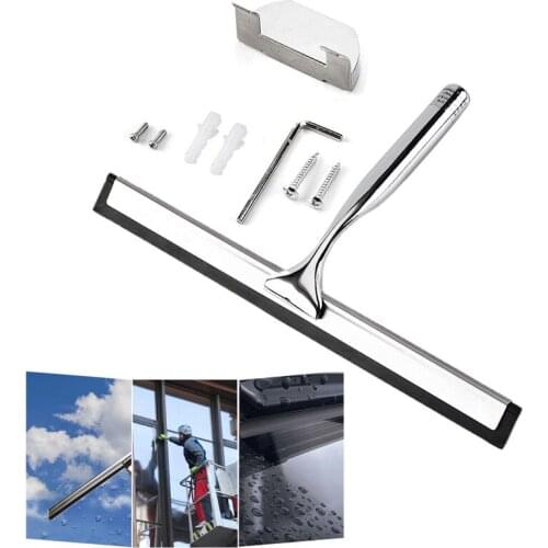 Window Squeegees Glass Cleaning Wiper Brush Stainless Steel Glass Scraper Glass Wiper Cleaner Household Cleaning Tool