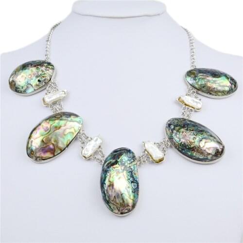 New Natural Abalone Shell Beads Necklace Statement Choker Handmade Fashion Fine Jewelry For Women Party Gifts Collar Bibs 19