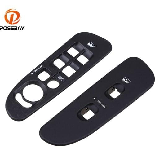 POSSBAY Front Left/Right Car Master Window Switch Control Panel Trim Bezel for 2002-2005 Dodge Ram 1500/2500/3500 Truck Crew Cab