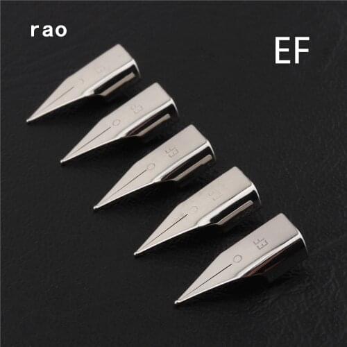 High quality 5pcs Stainless steel EF Nib Fountain pen Universal all Photo Tip Student Supplies Replace the other pen