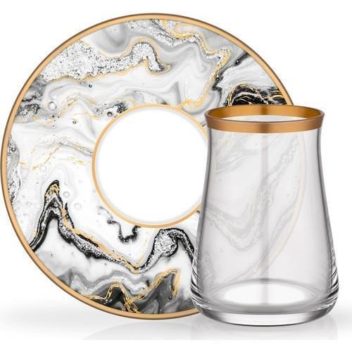 Field Glass Trabya Tea Set 6 pieces Marble