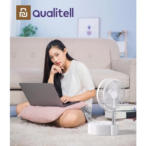 XIAOMI Qualitell Portable USB Charging Fan Mist Fan Retractable With Night Light And Shake Head Foldable Desktop Fan Humidifier