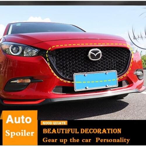 For Mazda 3 Axela 2017-2018 Racing Grills Diamond Style Front Racing Grill Grille black Front bumper modified