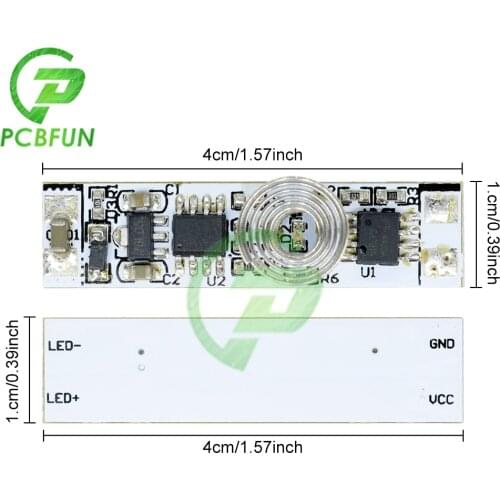 Pcbfub 9-24V Touch Switch Capacitive Module 3A LED Dimming Control Lamps Active Components Short Distance Scan Sweep Hand Sensor