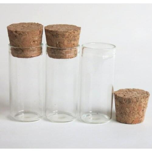 1000 x 3ml Mini Glass Tube with Wood Cork Clear Sample Vials Cork Stoppered Tube More Sizes Available from 1ml to 300ml