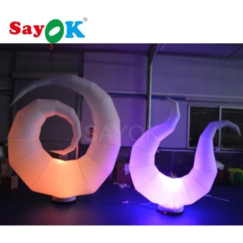 2pc/Set LED Inflatable Decorations 2&2.5m High 16-color Changing Light with Blower for Party Wedding Stage Decoration