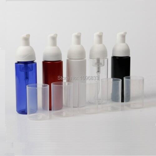 25PCS/Lot 50ML Plastic Bubble Foaming Bottle Empty Mousse Packing Foam Bottle Cosmetic Packaging Bottle White Clear Transparent