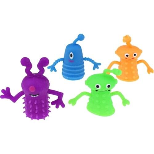 4x Cute Lovely Finger Puppets Doll Kids Birthday Theater Toys for Toddlers