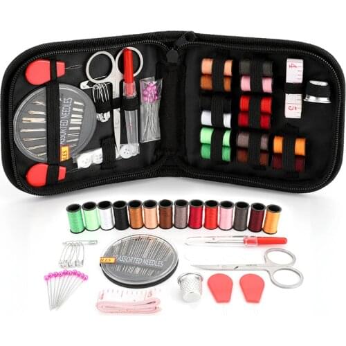 70Pcs Portable Travel DIY Sewing Kits Box Kitting Needles Tools Quilting Thread Stitching Embroidery Craft Set Home Organizer