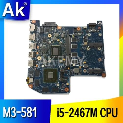Akemy Laptop Motherboard For Acer aspire M3-581 M3-581TG NB.RYK11.005 NBRYK11005 i5-2467M CPU DDR3 GT640M