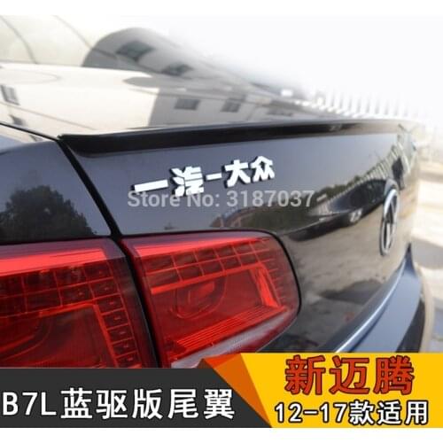 For Volkswagen Passat B7 Spoiler 2013-2015 ABS Plastic Unpainted Color Rear Roof Spoiler Wing Trunk Lip Boot Cover Car Styling