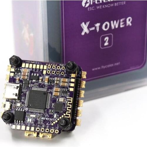 FLYCOLOR X-TOWER 2 F722 Flight Controller 60A BLHELI32 4in1 Brushless ESC Stack 3-6S for RC FPV Racing Freestyle 4S 6S Drones