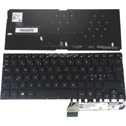 OVY NE Backlight keyboard for ASUS ZenBook UX430 UX430UA UX430UQ UX430UN Norway black Replacement keyboards 0KNB0 2627ND00 New