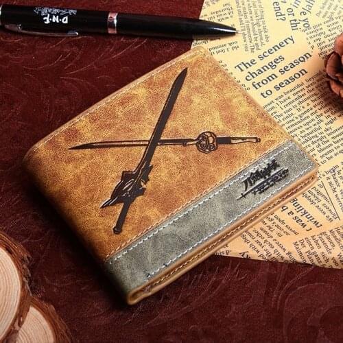 Anime Sword Art Online Kirito Short Wallet Asuna Anime Purse