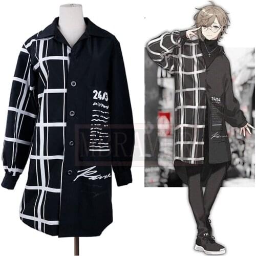 Anime VTuber Nijisanji Kanae Cosplay Costume Halloween Christmas Party Uniform Coat