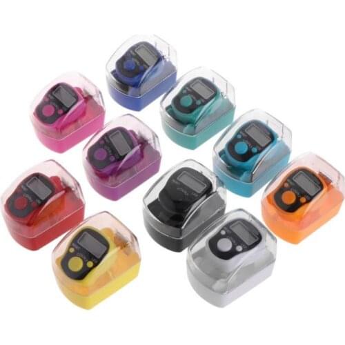 Colorful ABS digital LED electronic tally counter 0-99999 Manual new FingerRing Tally ring finger counter + box packing SN1189