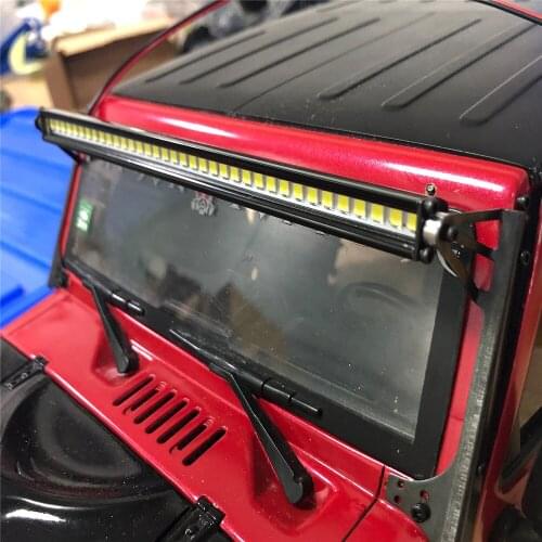 ​ Metal RC Model Car Roof Lamp Strip Bright 36 LED Light Bar for 1/10 Axial SCX10 90046 Jeep Wrangler Modification Parts