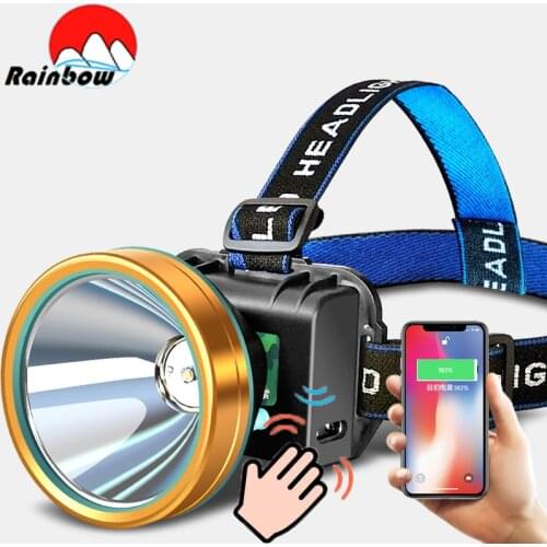 200000LM Powerful LED Headlamp High Power Headlight Rechargeable Built-in Battery USB Head Flashlight Torch For Fishing Outdoor