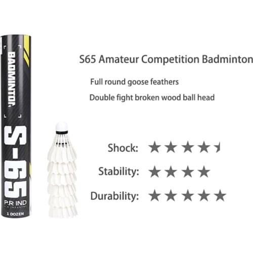 Badminton Ball Amateur Competition Balls Accessories Shuttlecocks Duck Feather Sport Professional Game Badminton Club-Level Ball