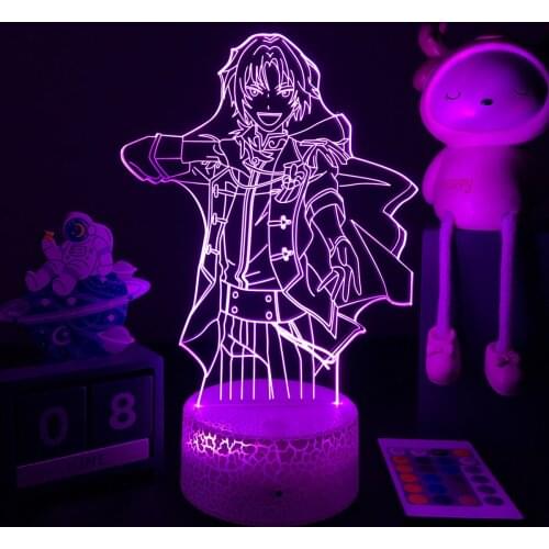 3D Game Lamp Ensemble Stars Nightlight Tsukinaga Leo Figure Bedside Lamp for Bedroom Decorative Kids Birthday Gift