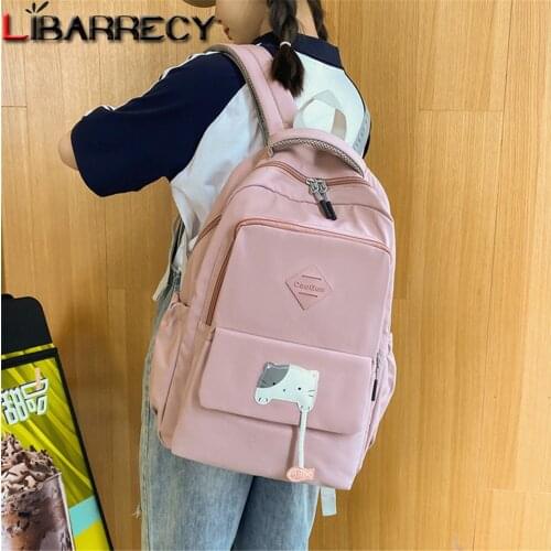 2021 New Womens Backpack Cute Animal Pattern Design Ladies Student School Bags High Quality Nylon Teenager Laptop Backpack Sac