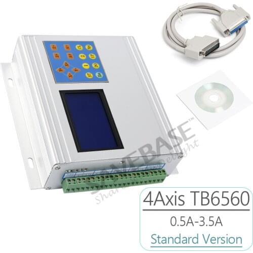 SAVEBASE Standard Version 4Axis CNC Stepper Motor Driver TB6560 With Aluminium Box +LCD Display+Handle Controller