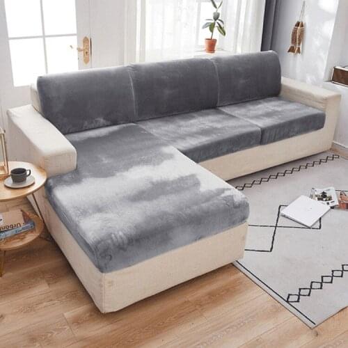 New Velvet sofa seat cover cushion cover thick Jacquard solid soft stretch sofa slipcovers funiture protector