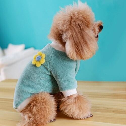 Pet Dog Multi-size Flannelette Clothes Dog Puppy Hoodies Kitten Pet Coats For Dogs Cats Winter Warm Jacket Pet Clothing