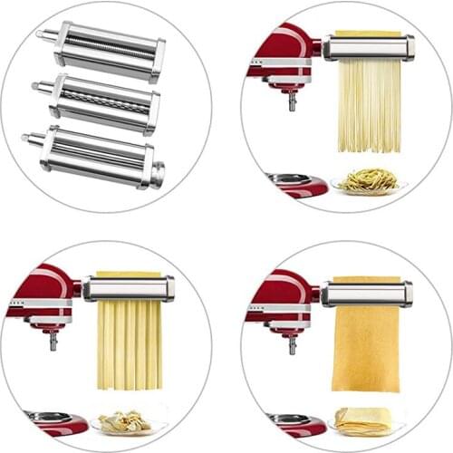 Noodle Makers Parts For Kitchenaid Fettucine Cutter Roller Attachment For Stand Mixers Kitchen Aid Pasta Food Processors