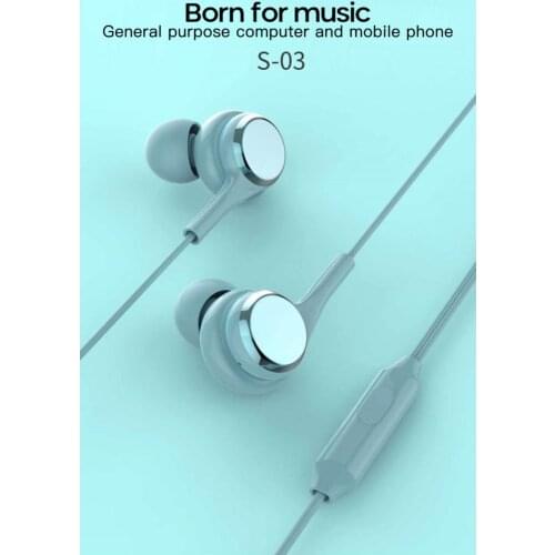 3.5mm Ambient Noise Headphone Wired Headset Earphone In Ear Headset With Mic Remote Earphone For Iphone Samsung Xiaomi