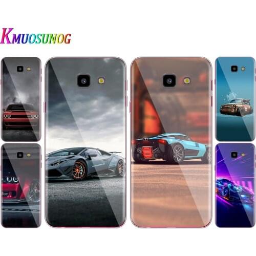 Transparent Cover luxury cool sports car For Samsung Galaxy J8 J7 J6 J5 J4 J3 J2 Duo Prime Plus Core 2018 Phone Case