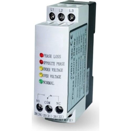 JVRD Phase Failure Protection Relay 3 Phase Voltage Monitoring Relay 220V 380V 440V 460V 480V AC 50/60Hz