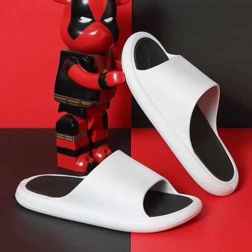 Summer Men Women Thick Platform Slippers Eva Soft Sole Slide Sandals Leisure Men Ladies Indoor Bathroom Anti-slip Shoes