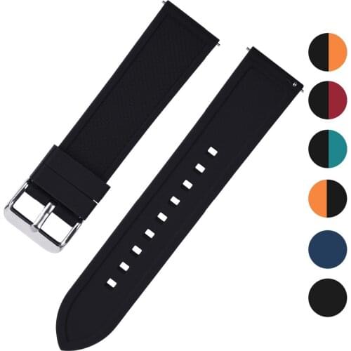 Compatible Samsung Galaxy Watch 42mm/Galaxy Watch Active Band, Fullmosa 6 Colors Silicone Watch Band(20mm) for Huawei Watch 2