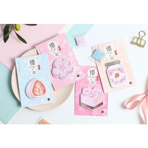 See flower sticky note memo pad(1pack)