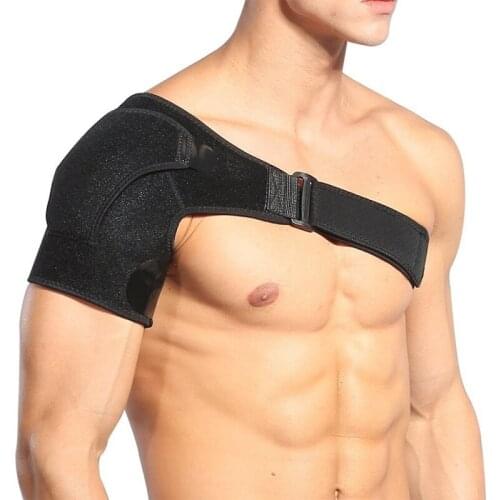 Single Shoulder Support Back Brace Adjustable Shoulder Bandage Wrap Gym Fitness Sports Safety Protector Guard Strap