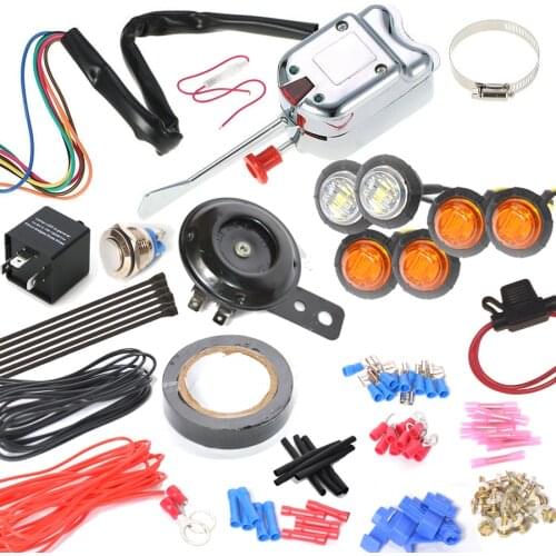 LED turn signal horn kit lever switch UTV SXS side by side golf cart car buggy