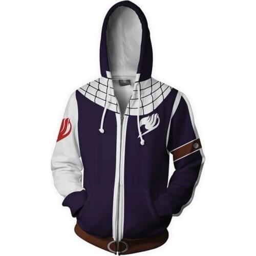 FAIRY TAIL Hoodies 3D Print Etherious Natsu Dragneel Gray Fullbuster Hoodie Hoody Hip Hop Casual Coat Sweatshirts Hooded Coat