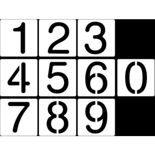 10pc 0-9 Digital Hollow Spray Pattern DIY Layering Stencils Painting Scrapbooking Coloring Embossing Album Decorative Template