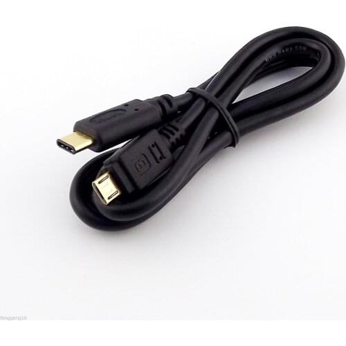 10pcs USB 3.1 Type C Male To Micro 2.0 USB Type B Charge Data Sync OTG Adapter Cable 80cm
