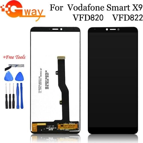 5.7" For Vodafone Smart X9 VFD-822 VFD-820 VFD822 VFD820 LCD Display+Touch Screen Digitizer Assembly Spare Part+Tools+Adhesive