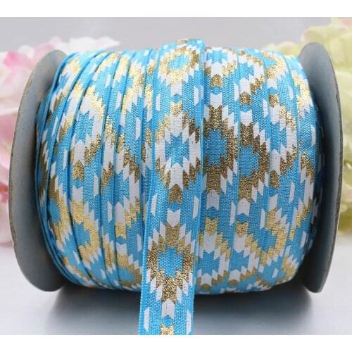 16612-17 ,5/8'' 16MM hot gold print diamond Elasticity ribbon ,10 yards DIY handmade hair accessories Material , free shipping