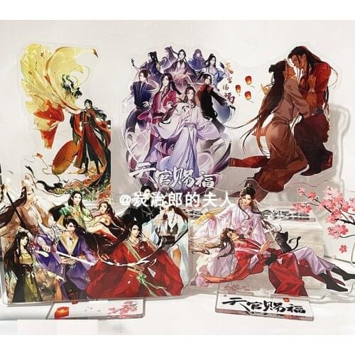 Anime Tian Guan Ci Fu Hua Cheng Xie Lian Cute Stand Figure Model Plate Toys Cosplay Collection Cartoon Desk Decor Xmas Gifts