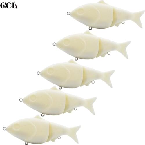 CCLTBA 13cm 52g Unpainted Glide Bait Lure Hard Blank Wobbler Slider Swimbait Fishing Tackle