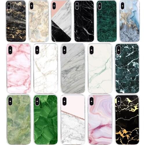 273H marble green stone Soft Silicone Tpu Cover phone Case for iphone 5 5s se X XR XS Max case