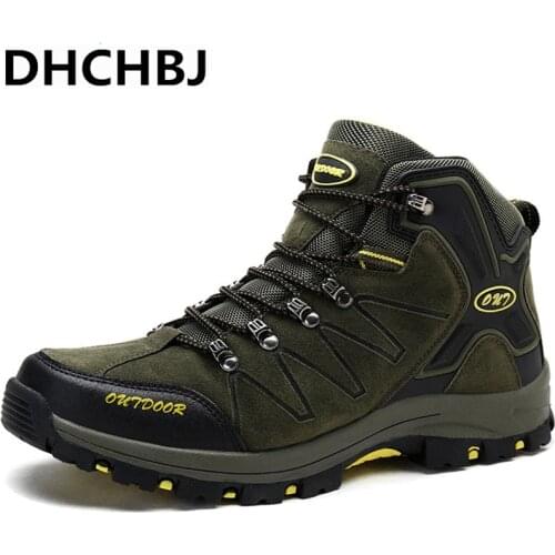 Spring /autumn Outdoor Boots Men Shoes Male Adult Casual Ankle Rubber Anti-Skidding Boots Men work safety Shoes Footwear Sneaker