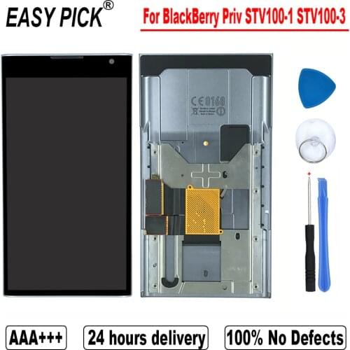 For BlackBerry Priv STV100-1 STV100-3 STV100-4 STV100-2 LCD Display Touch Screen Digitizer Assembly For BB Priv LCD Screen