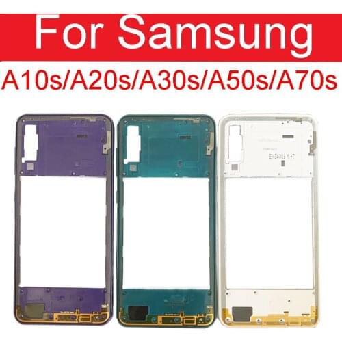 For Samsung Galaxy A10s A20s A30s A50s A70s Middle Frame Housing A107 A207 A307 A507 A707 Middle Frame Bezel Plate Repair Parts