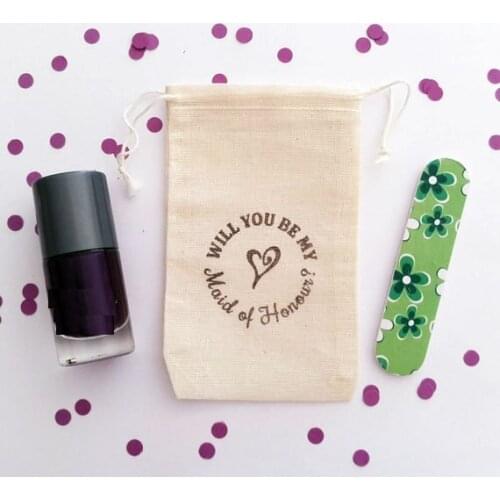 Custom text will you be my bridesmaid wedding thank you muslim gift bags Candy pouches Bachelorette Hangover Survival Kits