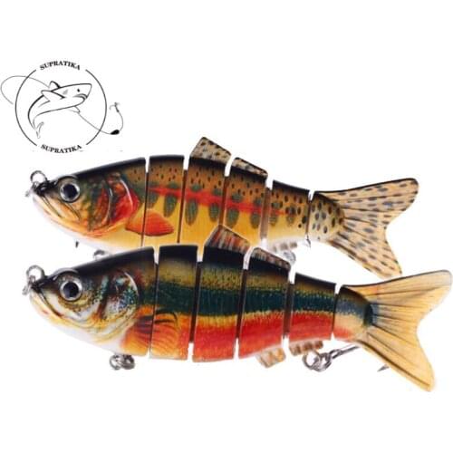 20g/10cm Artificial 6 Segments WobblersPlastic Fishing Lures 3D Eyes Anti-Corrosion Bionic Multi-Section Fishing Hard Bait